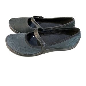 Crocs Women‎ Mary Jane Gray And Black Shoe 10W